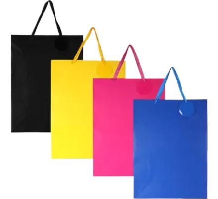 Solid Colour Gift Bag - 45 x 33 cm - Assorted