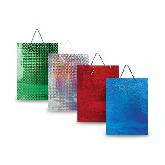 Jumbo Hologram Gift Bag - 33 x 45 cm - Various Colors