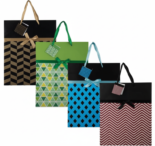 Large Designer Gift Bag - 32 x 25 cm - Assorted