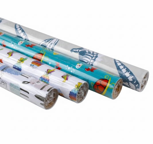 Gift Wrap, Animal Designs - 70 cm x 2 m - Assorted Designs