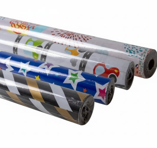 Gift Wrap, Patterns - 70 cm x 2 m - Assorted
