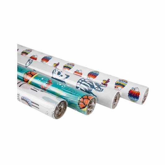 Gift Wrap, Animal Designs - 70 cm x 1 m - Assorted Designs