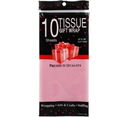 Tissue Paper - Pink - 10 Pack Sheets - 50 x 66 cm