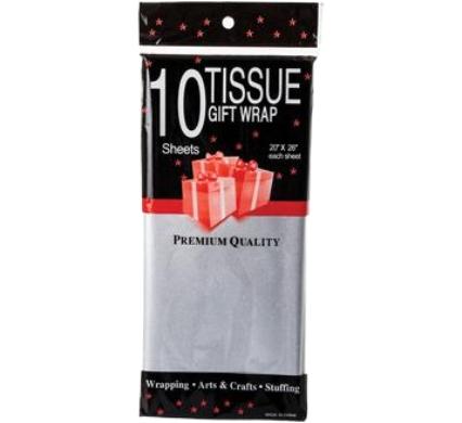 Tissue Paper - Silver - 10 Sheets - 50 x 66 cm