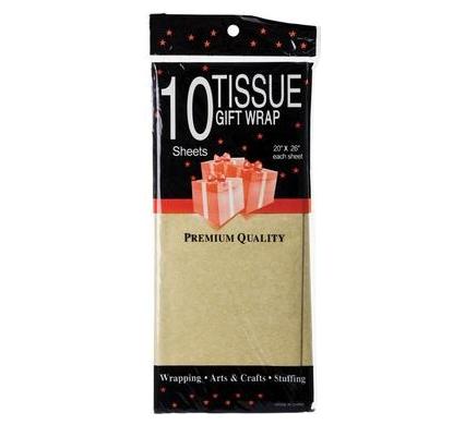 Tissue Paper - Gold - 10 Sheets - 50 x 66 cm