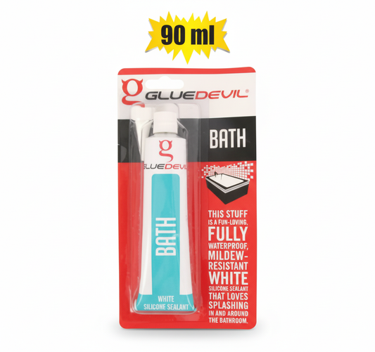 Glue Devil Silicone Sealant - 90ml - Bath White