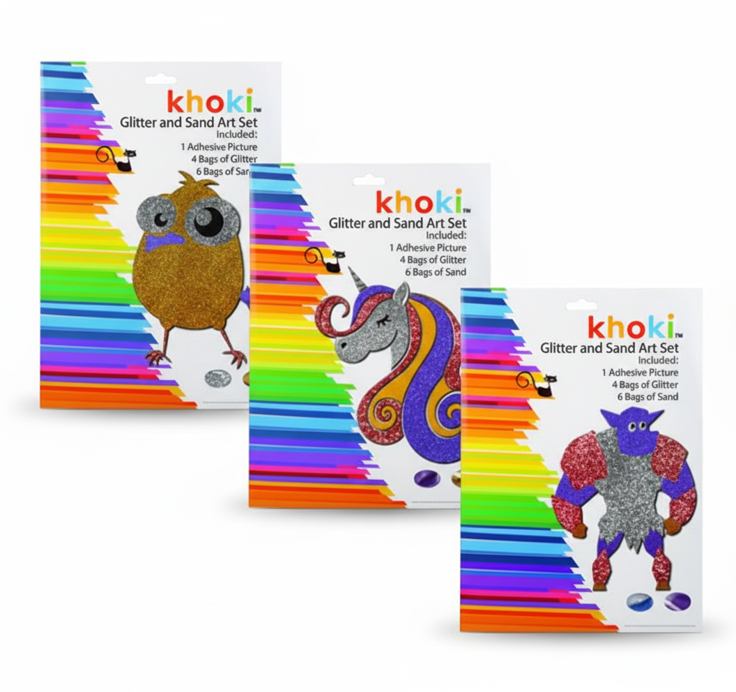 Glitter and Sand Art Set with Assorted Designs