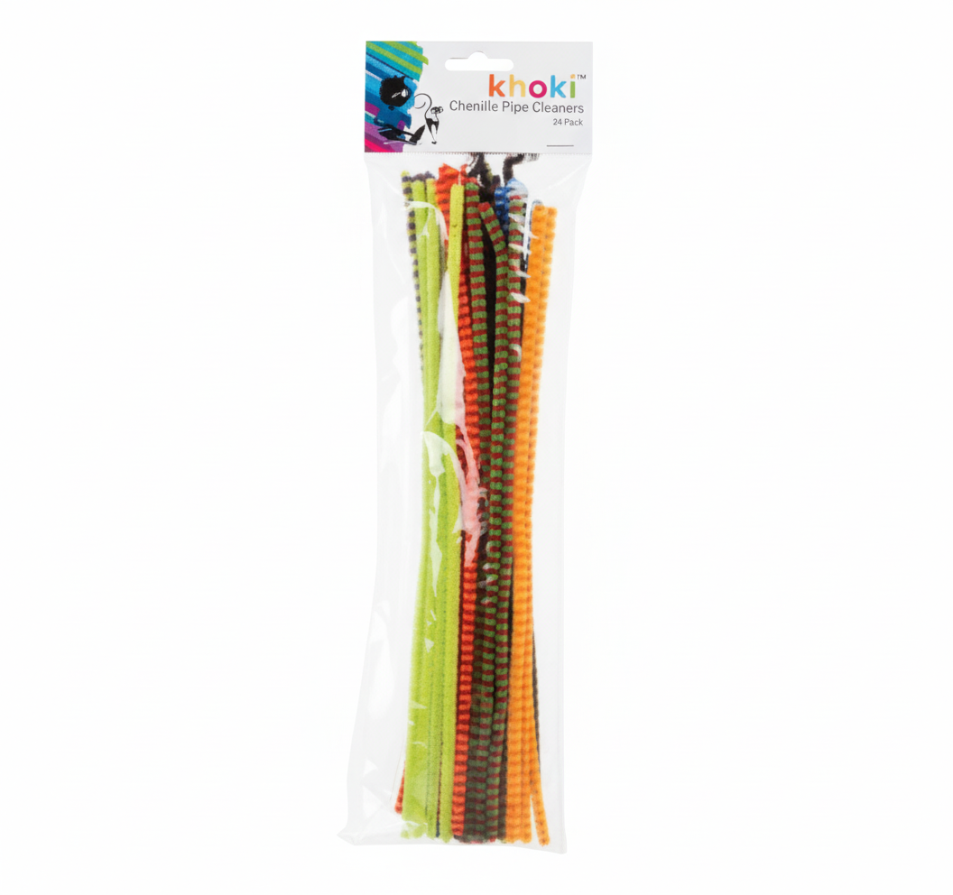 Chenille Pipe Cleaners, 36 Assorted (30 cm)