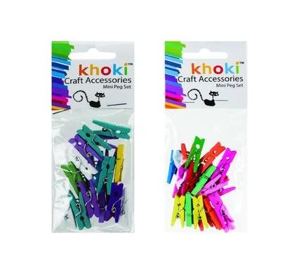 Mini Wooden Peg Set - 20 Pieces per Set