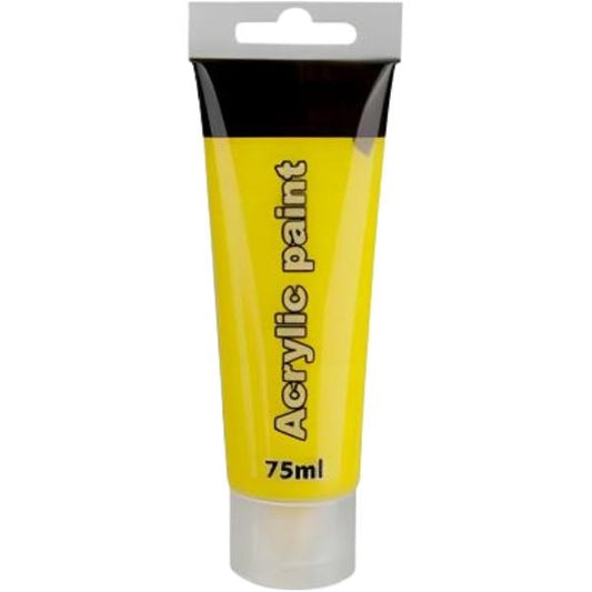 Artists Acrylic Paint - Yellow - 75 ml Tube
