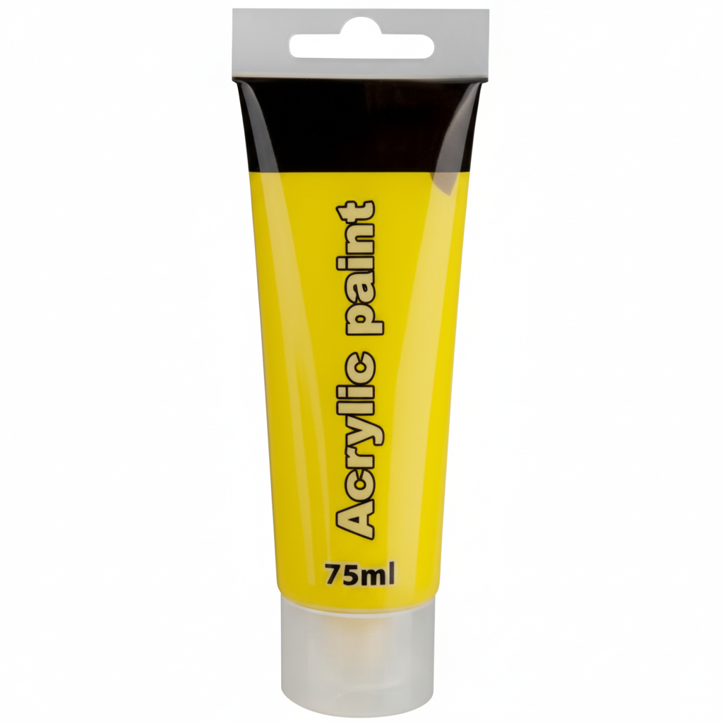 Yellow Artists Acrylic Paint in a Tube (75 ml)