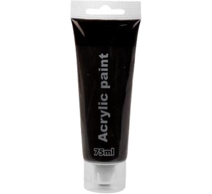 Artists Acrylic Paint - Black - 75 ml Tube