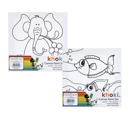 Arts and Craft Paint Canvas Set - 20 x 20 cm