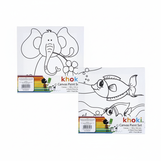 Arts and Craft Paint Canvas Set with Assorted Designs (20 x 20 cm)