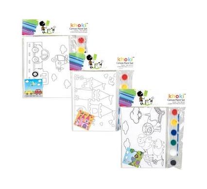 Canvas and Paint Set - Assorted Designs