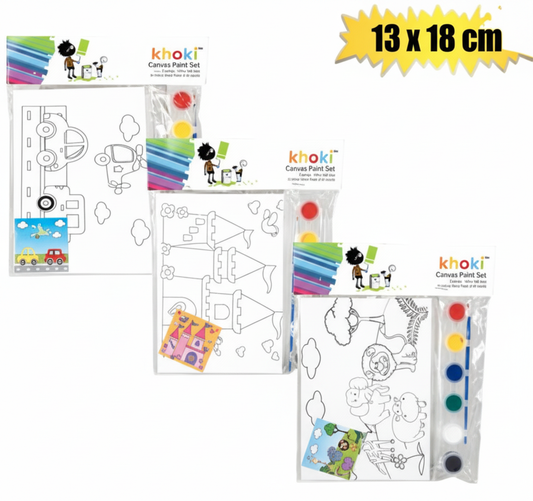Canvas and Paint Set - Assorted Designs