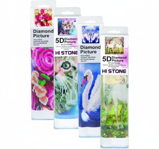 Art and Craft Diamond Art Set with Assorted Designs (30 cm x 30 cm)