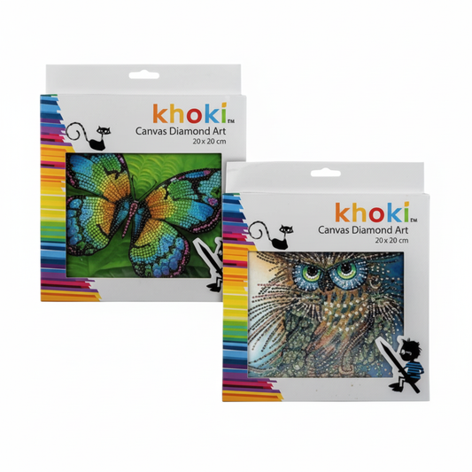 Art and Craft Diamond Art Canvas with Assorted Designs (20 cm x 20 cm)