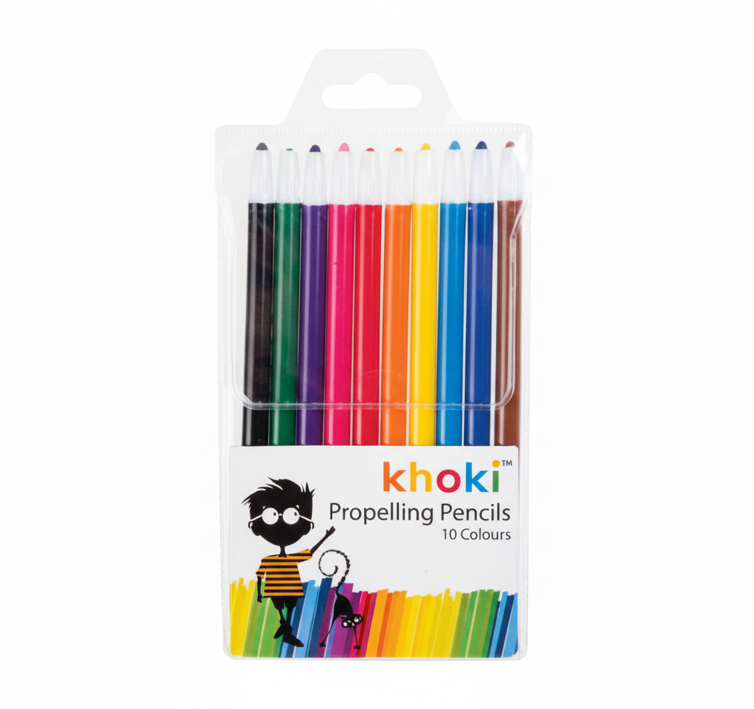 Propelling Pencil Crayons (10 Pack) - Assorted Colours