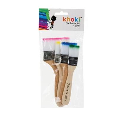 Art and Craft Brush Set Flat - 4 Piece