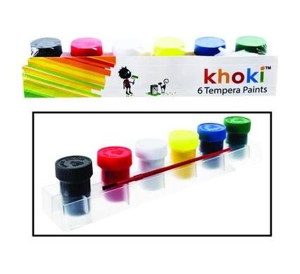 Tempera Washable Paints - 6 Pack - Assorted Colours