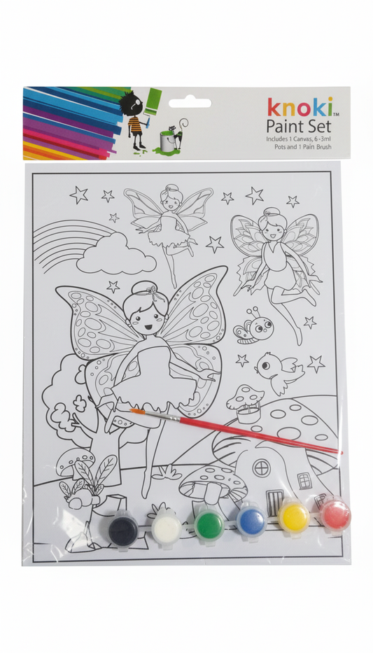 Paint Set Learn To Paint - 24cm x 30cm Pictures to Paint - Paints and 1 Brush