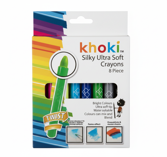 Arts and Craft Crayons with Ultra Dry Wax (8 Pieces)