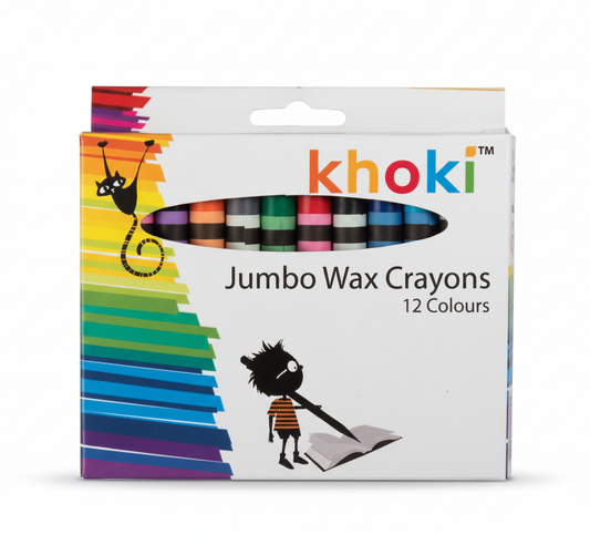 Jumbo Size Wax Crayons - 12 Colours