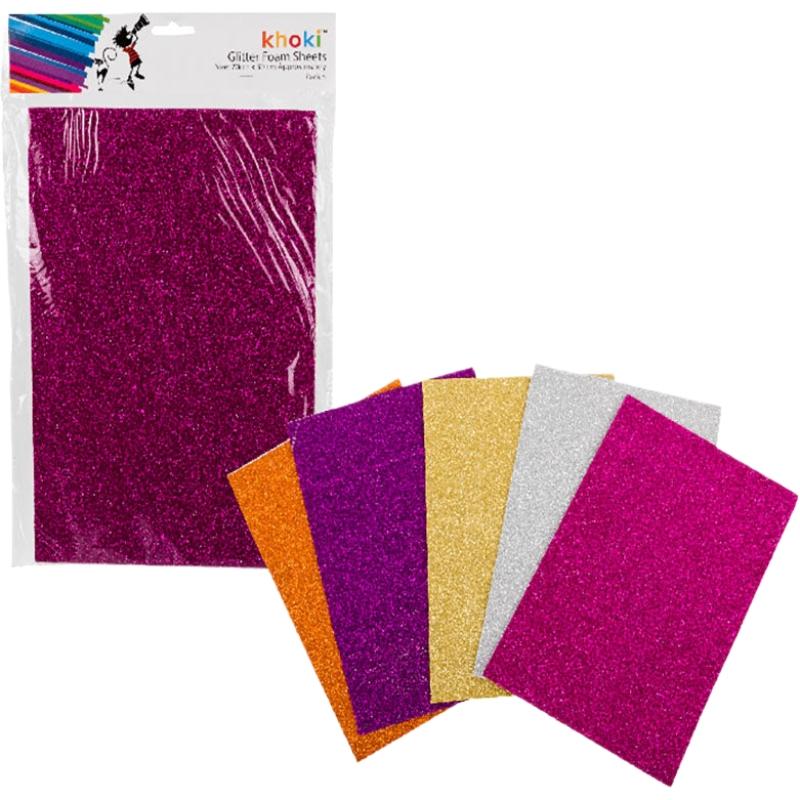 Foam Art Sheets - 20 x 30 cm - 5 Sheets Per Pack