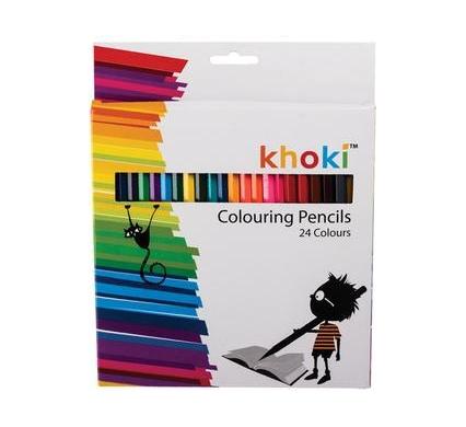 Long Pencil Crayons - 18 cm - 24 Colours