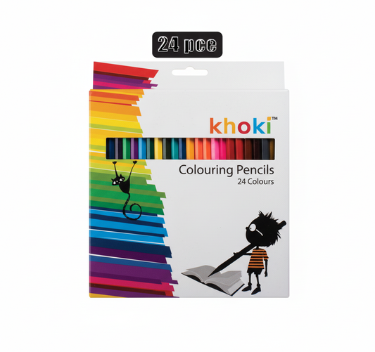 Long Pencil Crayons - 18 cm - 24 Colours