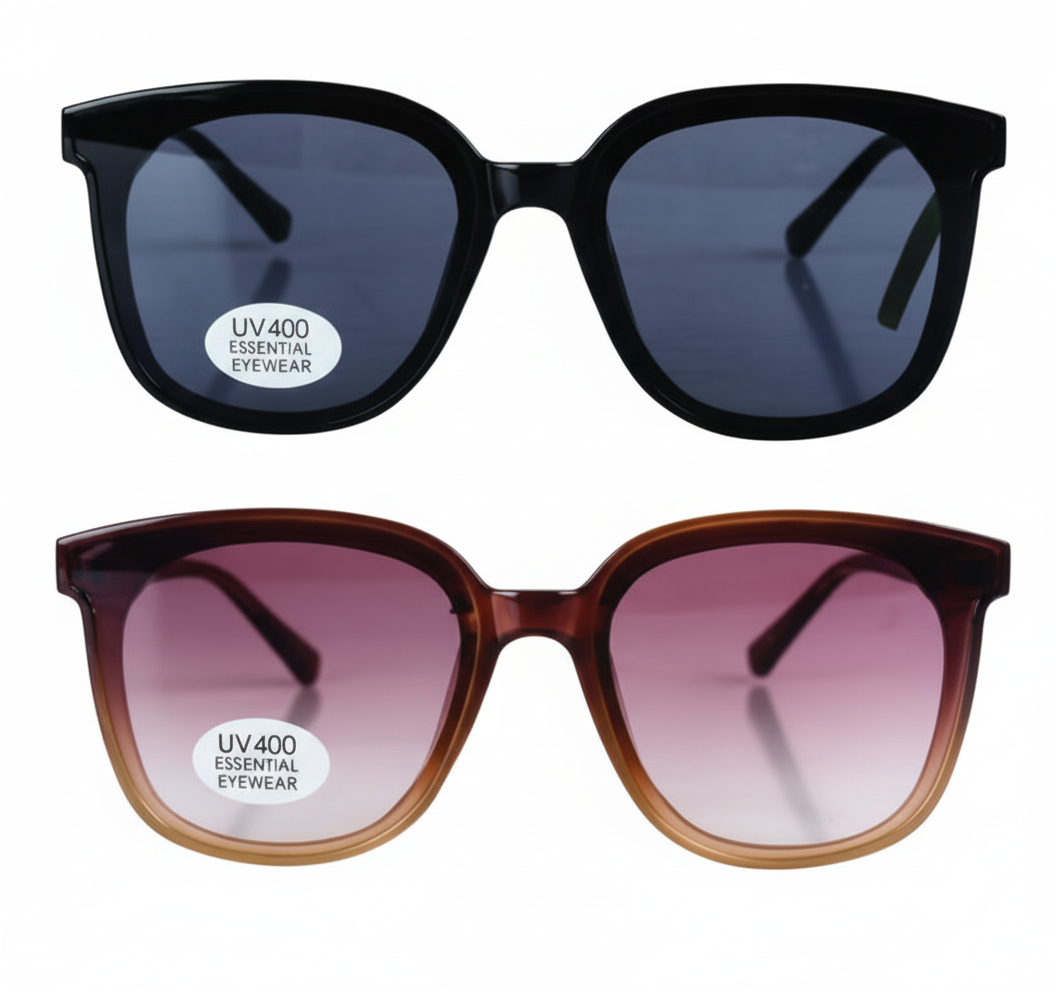 Ladies Essential Fashion Oversized Cat Sunglasses