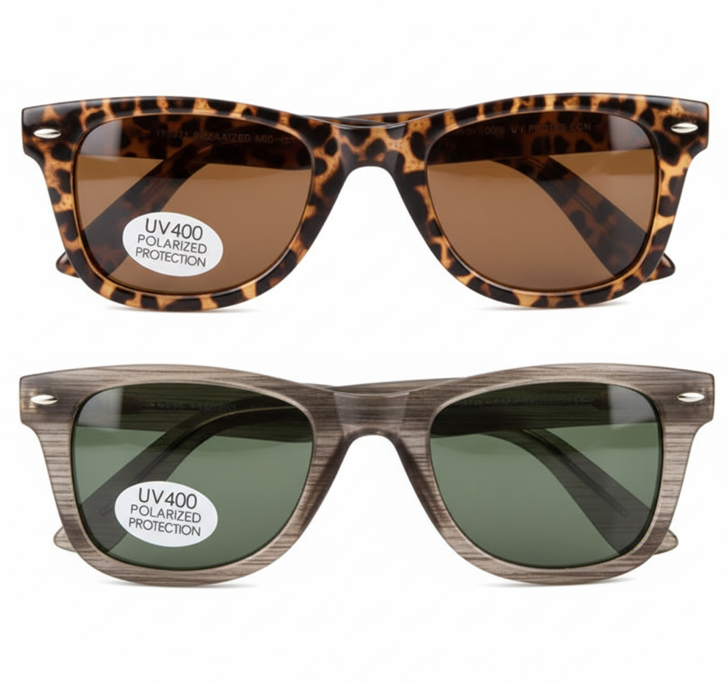 Unisex Polarised Classic Wayfarer Sunglasses - Various Colours