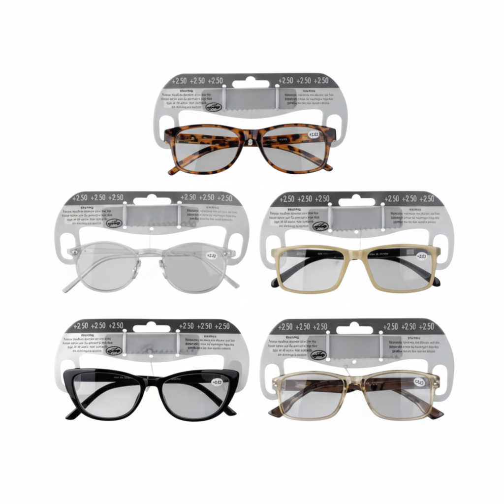 Reading Glasses with Assorted Styles (Plus 2.5)