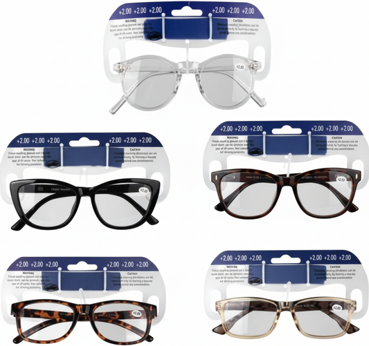 Reading Glasses Plus 2 with Assorted Styles