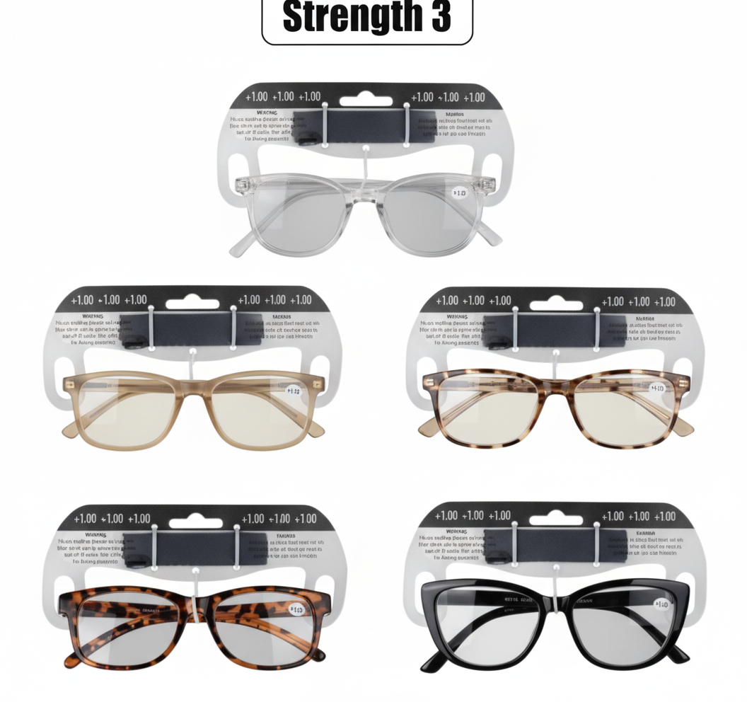 Reading Glasses Plus 3 in Assorted Styles