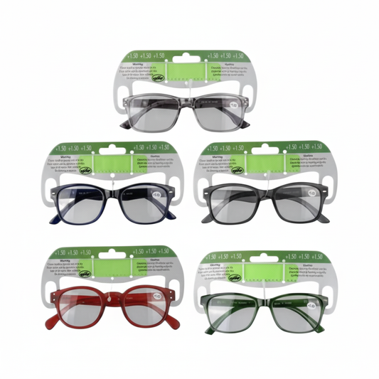 Plus 1.5 Reading Glasses in Assorted Styles
