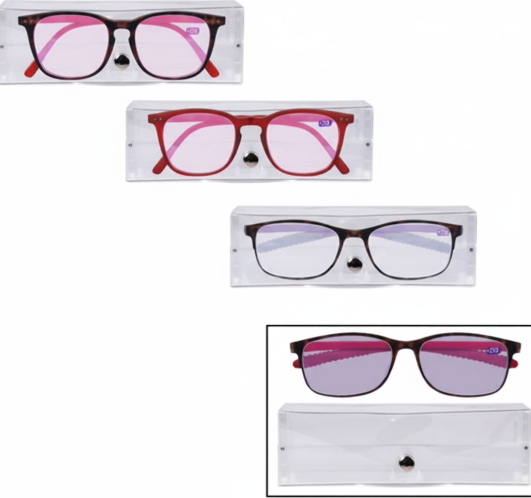 Reading Glasses with Blue Light Blocking - Strength +2.5 - in Various Colours
