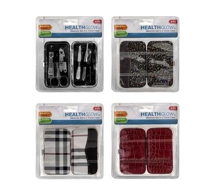 Manicure Set in Clip Case - 6 Piece - Assorted