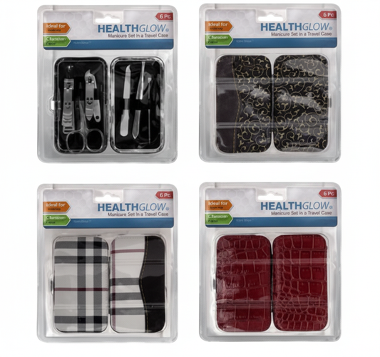Manicure Set in Clip Case - 6 Piece - Assorted