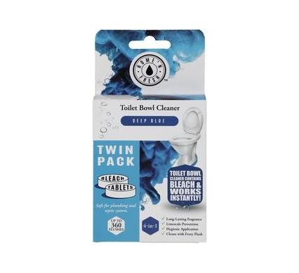 Toilet Freshener Cistern Block - Blue and Bleach - 2 x 50g