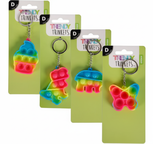 Keychain Bubble Popping Toy - 5 cm - Assorted Designs