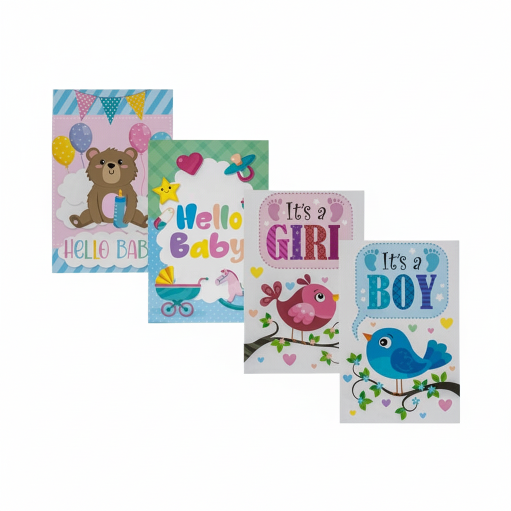 Baby Card and Envelope - Assorted Designs