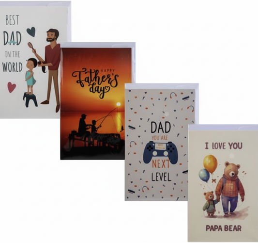 Fathers Day Card and Envelope - Assorted Designs