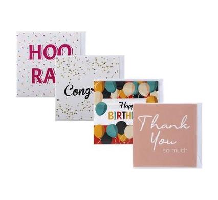 Card and Envelope Mini Set - 5 Pack - Assorted Designs