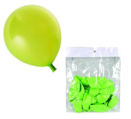 Balloon Suitable for Helium - Metallic Light Green - Bulk Pack of 12