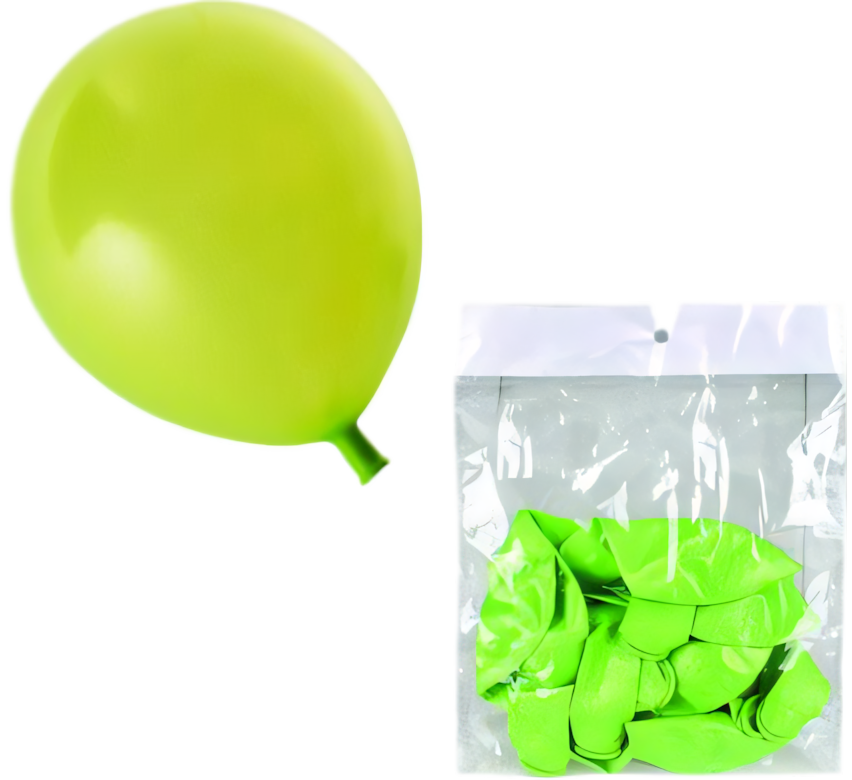 Metallic Light Green Balloon Suitable for Helium (Bulk Pack of 12)