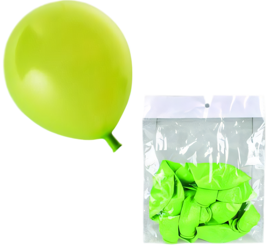 Metallic Light Green Balloon Suitable for Helium (Bulk Pack of 12)