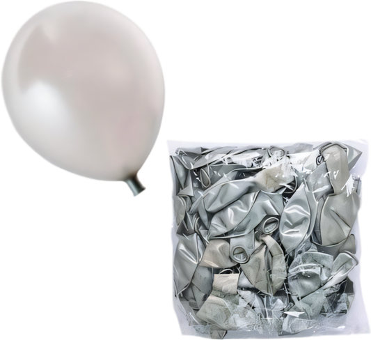 Metallic Silver Balloon Suitable for Helium (Bulk Pack of 12)
