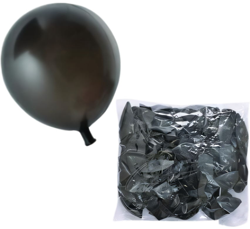 Metallic Black Balloon Suitable for Helium - Bulk Pack of 12